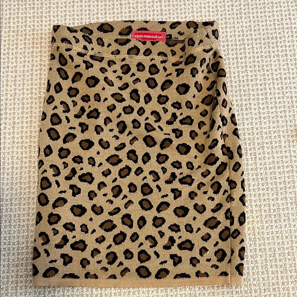 Leopard Print Skirt - Brown